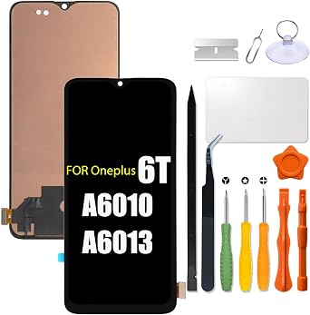Replacement for OnePlus 6T LCD Screen INCELL for OnePlus A6010 A6013 LCD Touch Screen Display Panel Digitizer Assembly with Repair kitNo Figerprint Function