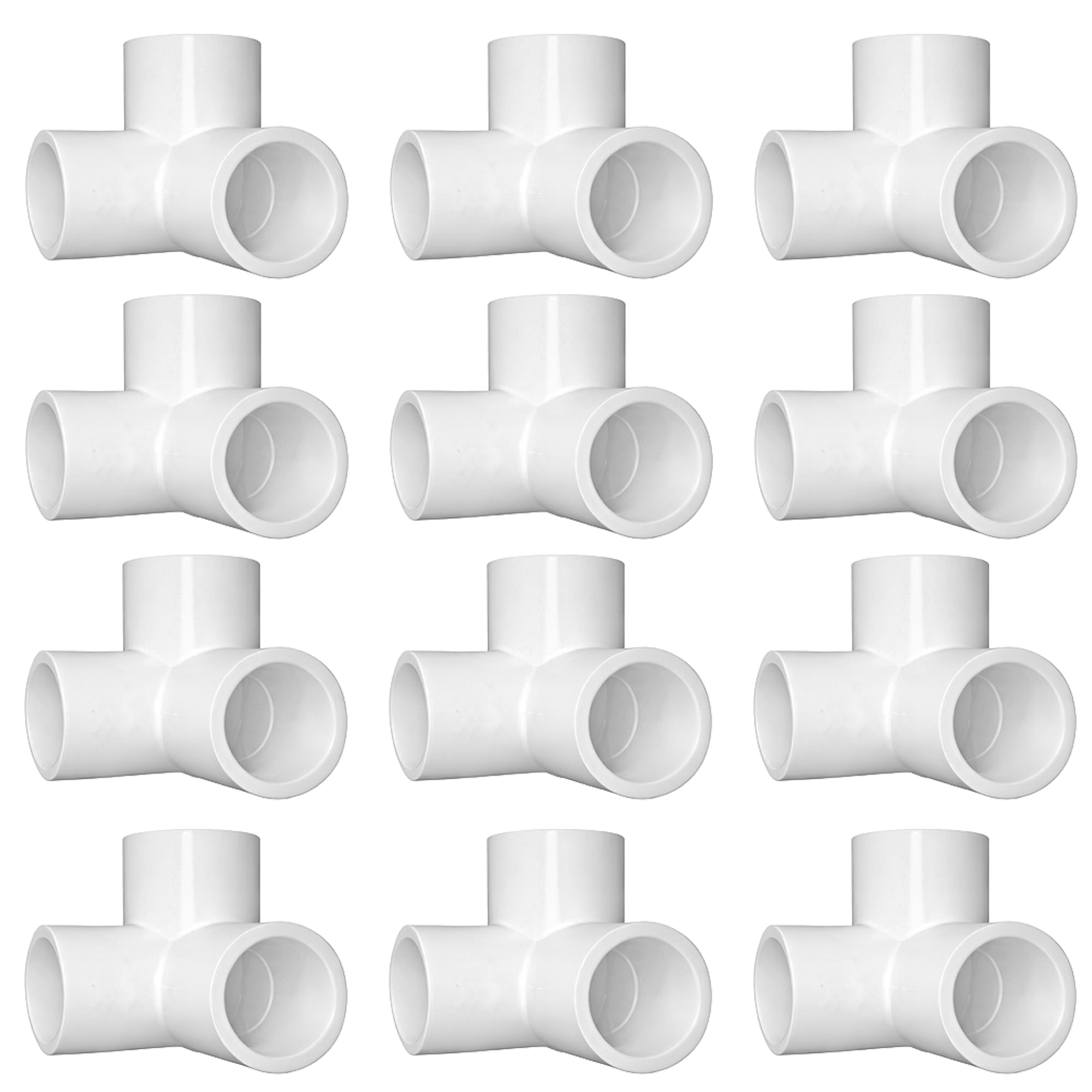 Aitchcy Three way PVC Elbow 25mm | 3Way elbow for 25mm PVC pipe | 3Way PVC Pipe Joint | Threeway Connector for Furnitures & Structures | 3 Way Connectors Heavy duty 25 mm (12 Pc Pack)-image-6