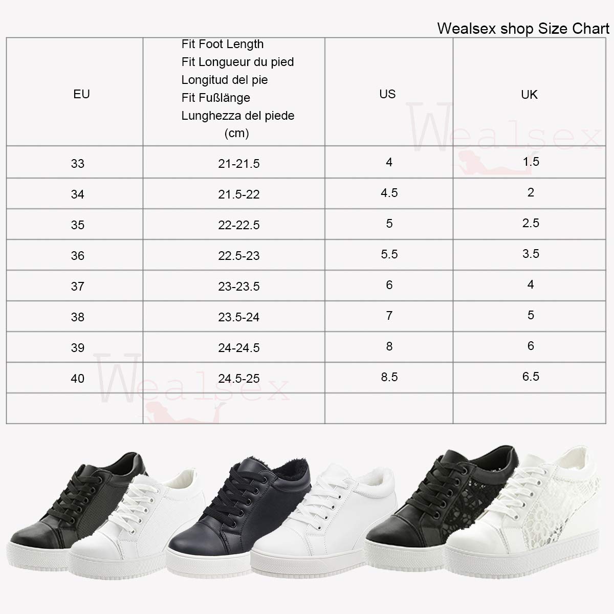 Mujer Oculto Cuñas Plataforma Elegante Deportivos Zapatillas Zapatos Casuales Cordones