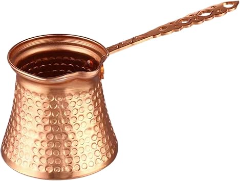 Vintage Coffee Pot   Metal Turkish Long Handle Coffee Maker | Classic Wide Mouth Brew Pot | Kitchen Beverage Accessory For Home Espresso Turkish Brewing And Serving Use