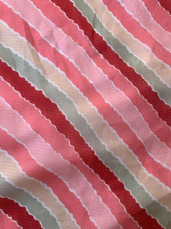 Image of Women's Cotton Blend Striped Print Dupatta with 2.20 Meters | Women's cotton printed dupatta with tassels