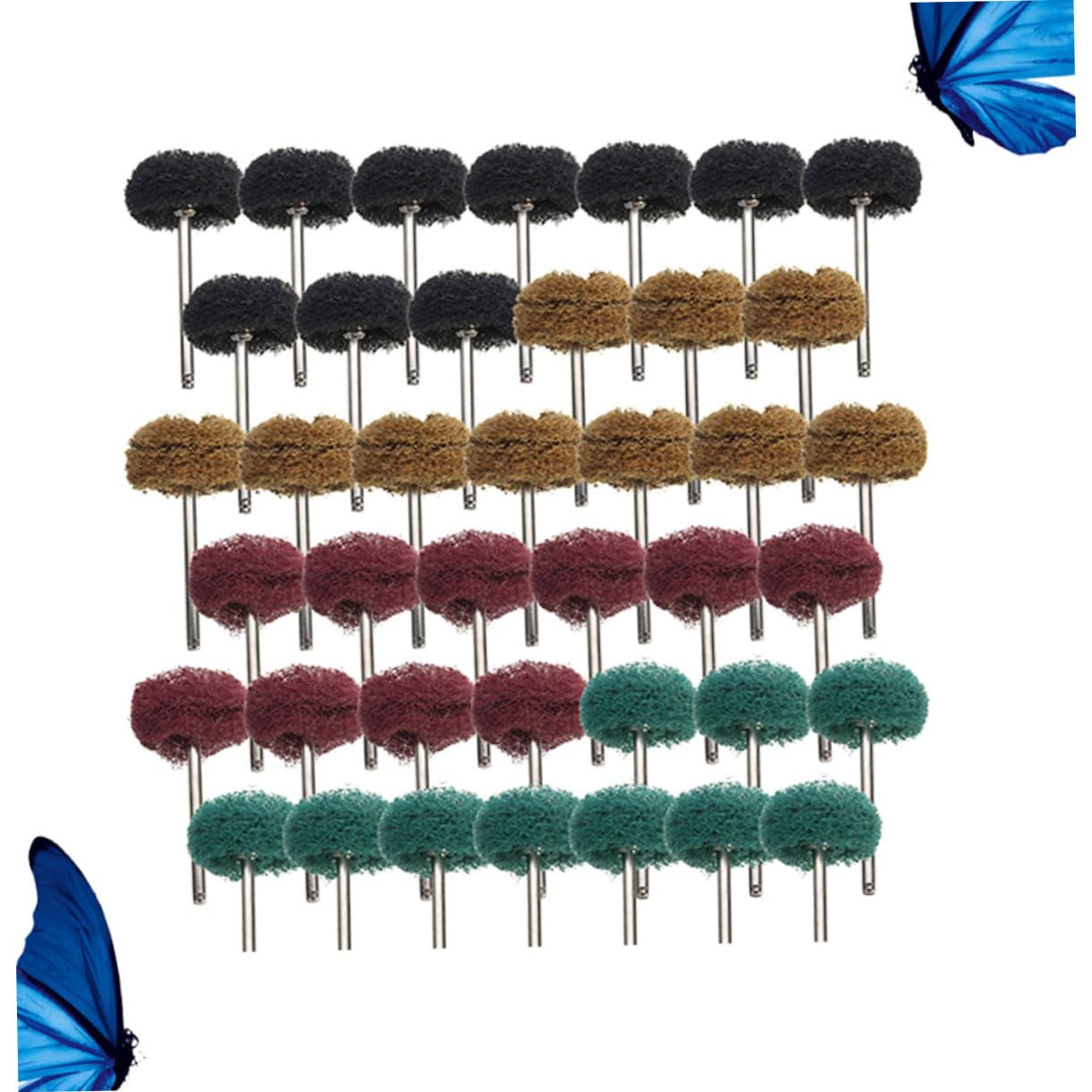 PartyKindom 40pcs Nylon Scouring Pad Polishers Sander Abrasive Pads for Home Shop for Polishing Wear-Resistant Versatile