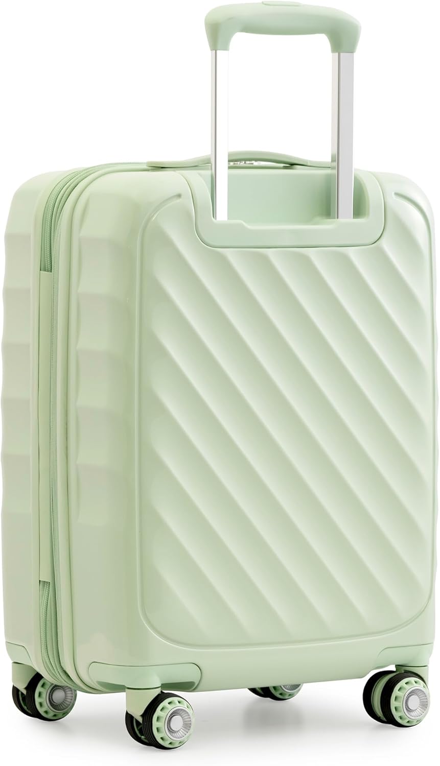 Traveler's Choice Elm 21" Carry-on Expandable Spinner Luggage Set - Set - Glossy Mint