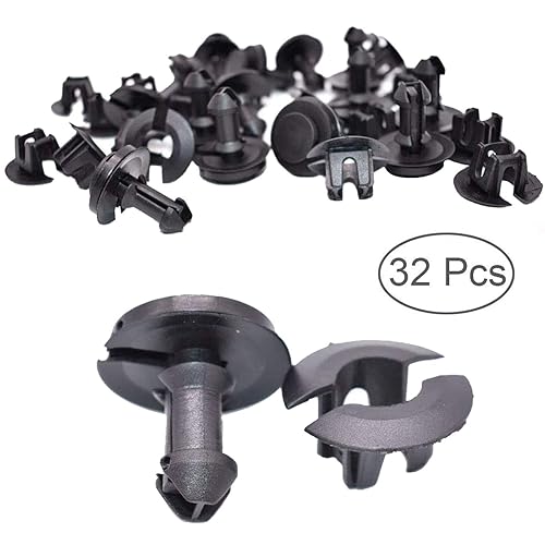 Miniatura 2 de Paquete de 32 clips de retención de deflector de aire delantero y ojales – Presa de aire delantera y clips de parachoques inferior delantero para