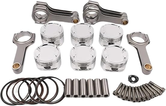 KTC Racing 86mm/86.5mm/87mm/87.5mm Forged Connecting Rod Piston Kit Fit for 2JZ 2JZ-GTE High Performance Upgrade with ARP Bolts87.5mm 8.5.1