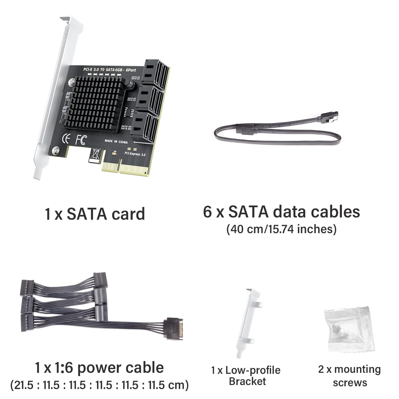 6-Port SATA Expansion Card - PCIe 3.0 -9