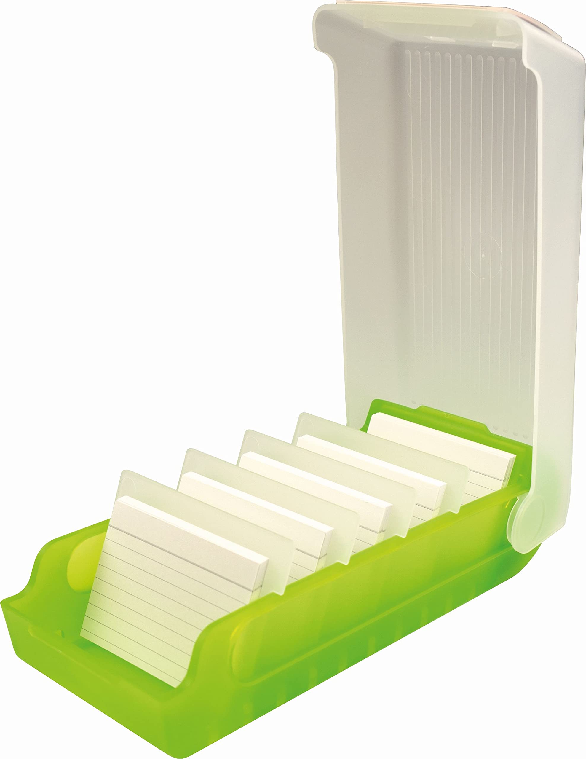 helit Beebox Flash Card Box A8 for 600 Cards Lime Green