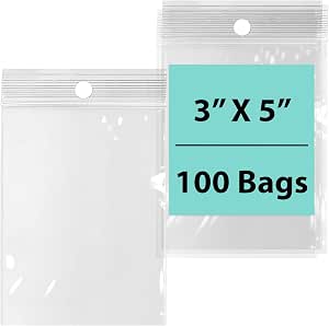 100 Clear 2 Mil Zip Seal Bags - Reclosable Zipper Lock Jewelry Baggies By SuperbMailers - View #2
