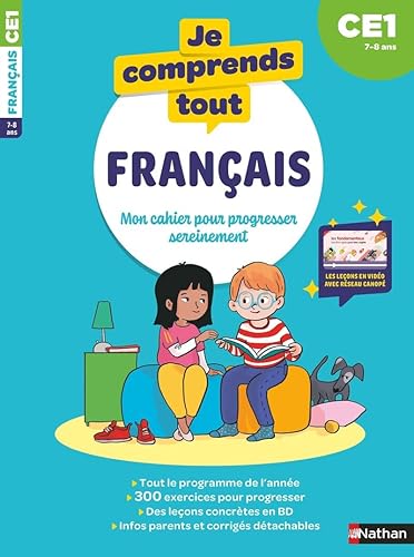 Je comprends tout - Français CE1 - 300 exercices progressifs pour s'entraîner et réussir - Avec les leçons en vidéo de réseau Canopé comme à l'école