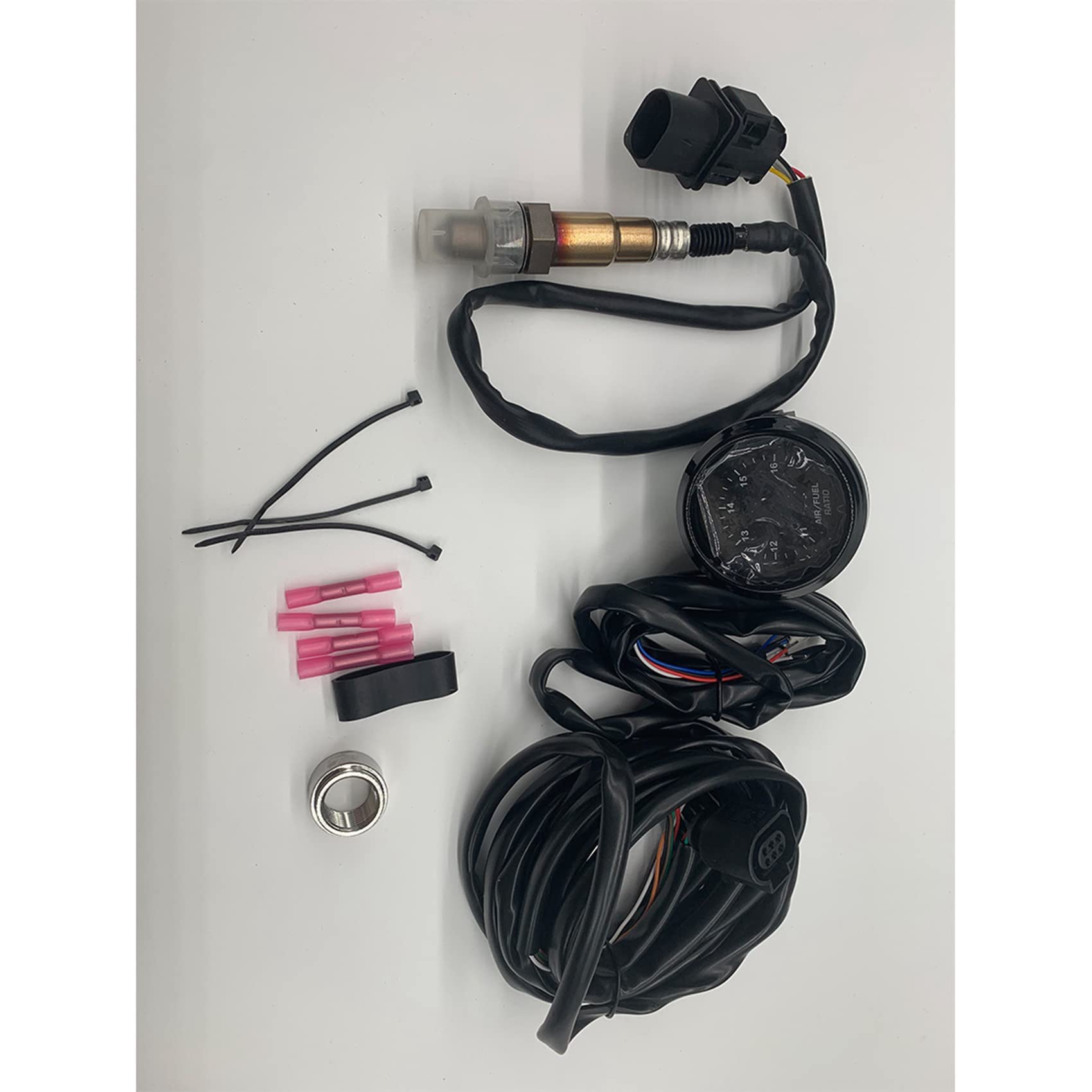 Lizzot 2 Set Racing 30-4110 AFR 52mm Wideband O2 UEGO Controller Gauge Air Fuel Ratio AFR con 4.9 Sensor de Oxígeno 0258017025