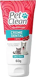 Creme Dental Para Cachorro E Gatos Sabor Carne Pet Clean 60g