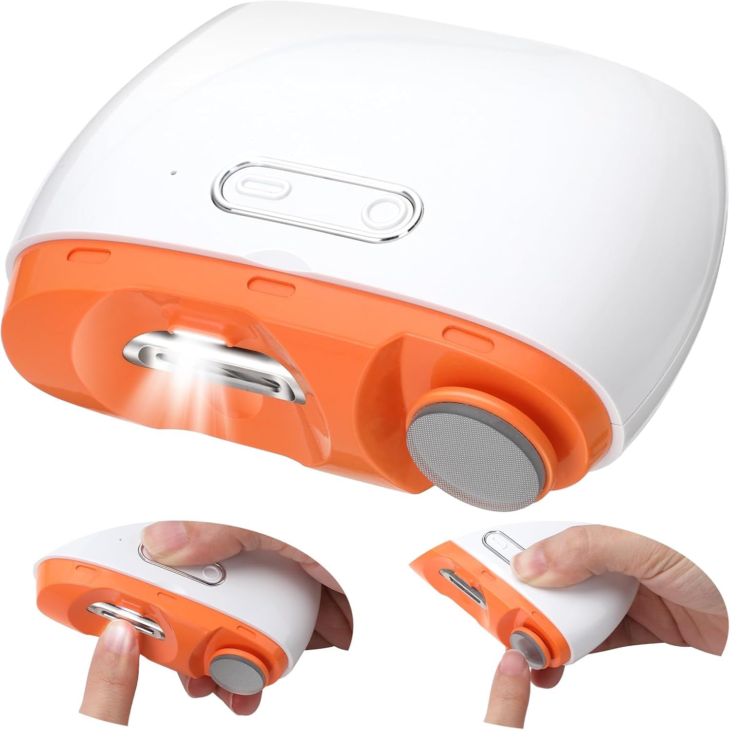 RECLUSE Electric Nail Clipper with Nail File,2 in 1 Rechargeable Nail Trimmer with LED Light,Automatic Safe Nail Cutter for Baby, Kids,Adults & Seniors,Gentle Nail Grinder,USB Portable Nail Care Tool-image-38