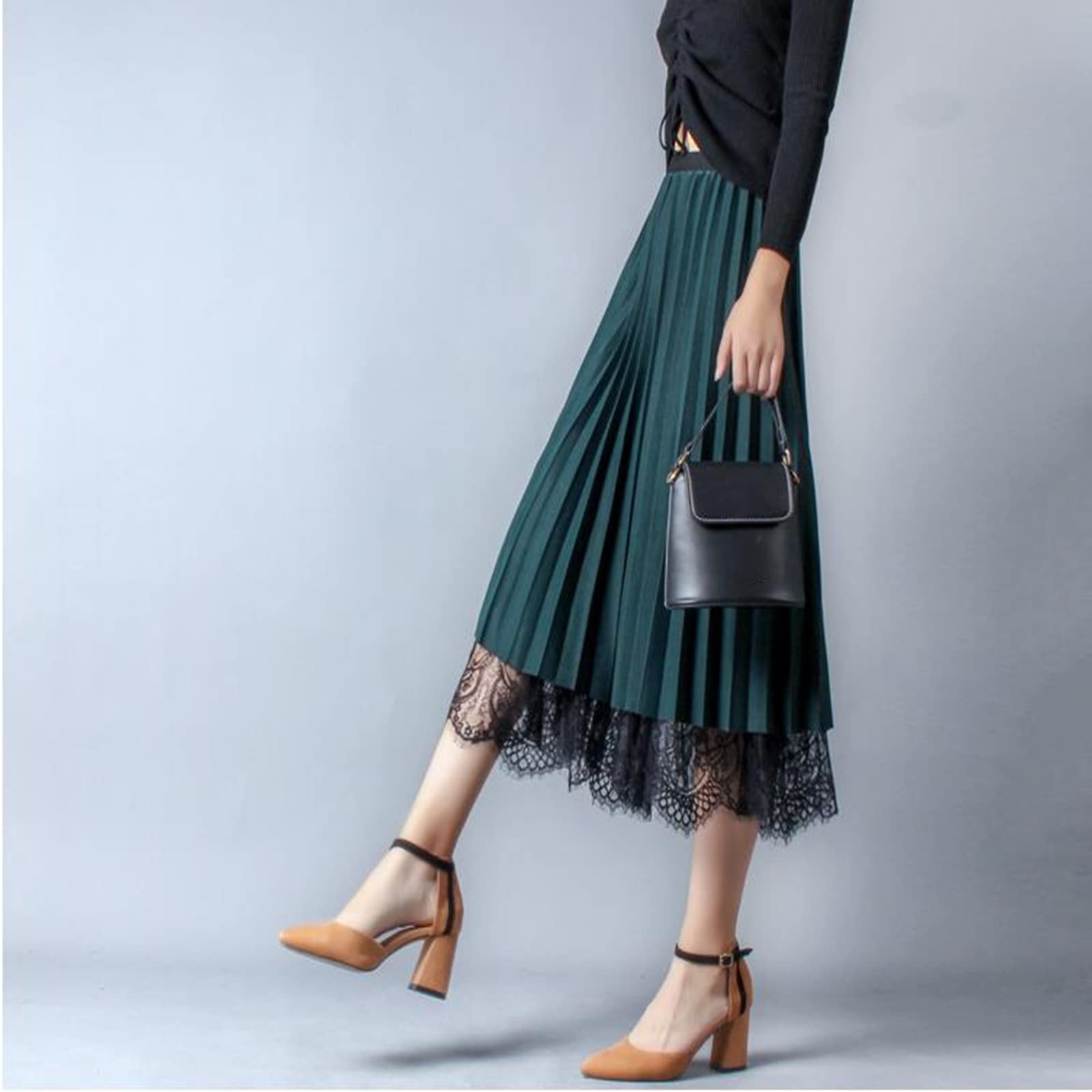Falda larga de gasa para mujer, falda de verano elegante, suelta, midi de cintura alta, faldas florales para mujer