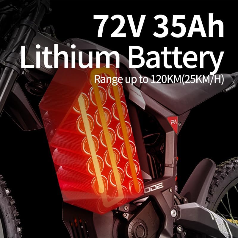 HEZZO R1 Electric Dirt Bike 72V 35Ah Lithium Battery
