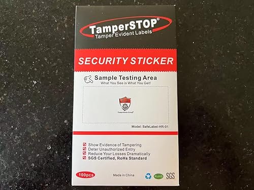 Miniatura 8 de TamperSeals Group - 100 calcomanías de seguridad con código de barras de 0.984 x 2.362in