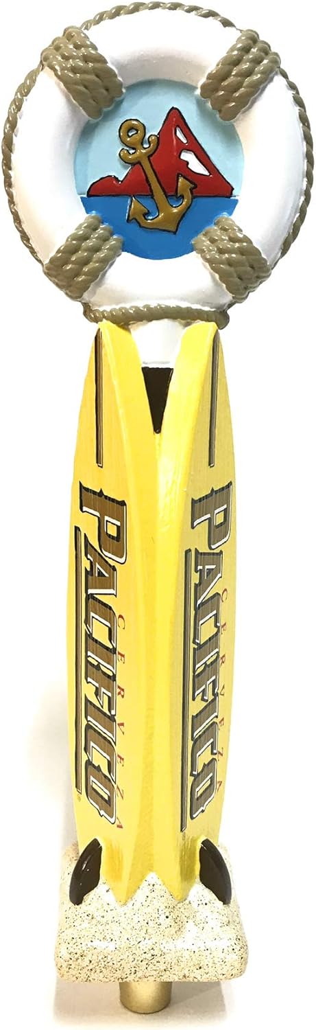 Pacifico Cerveza Life Preserver and Surfboards 11.5" Tap Handle