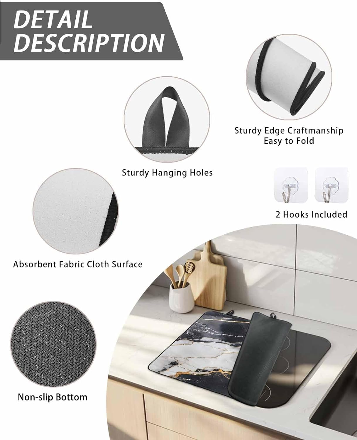 Stove Top Covers for Electric Stove 31x24 Inches, Marble Black HeatResistant Glass Cooktop Protector, Abstract Gold White Brick Stone Motif Ceramic Stovetop Countertop Covers Mat, Oven Cover