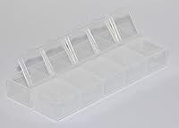 Vista 4 de 2Tomato Shipping Supplies Caja de almacenamiento de plástico rectangular transparente con 10 ranuras, organizador de compartimentos pequeños