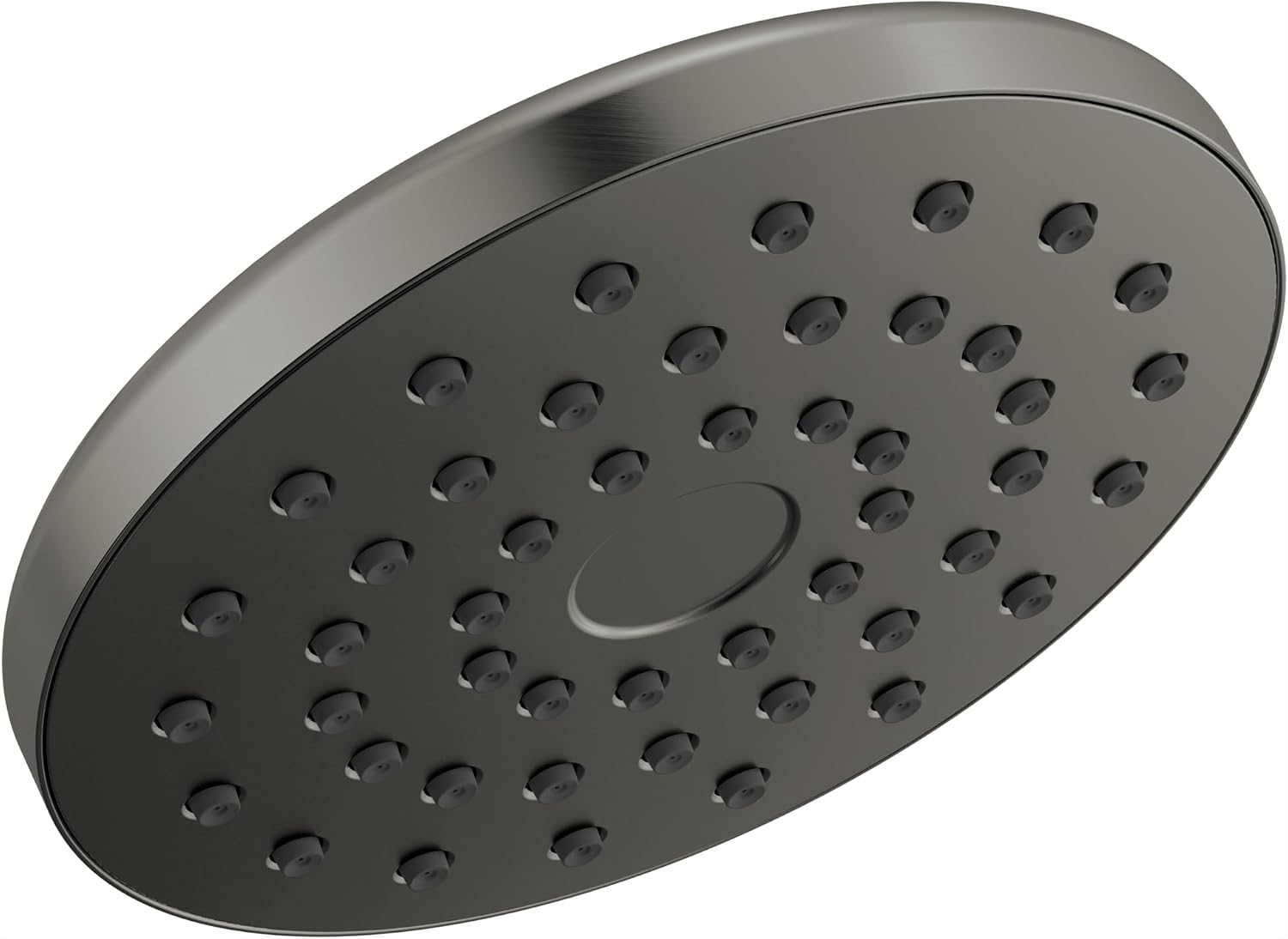 Delta PivotPro Black Stainless Rain Showerhead, Single Setting 7 Inch Round Shower Head, Showerheads, 1.75 GPM Flow Rate, Lumicoat Black Stainless 52101-KS-PR