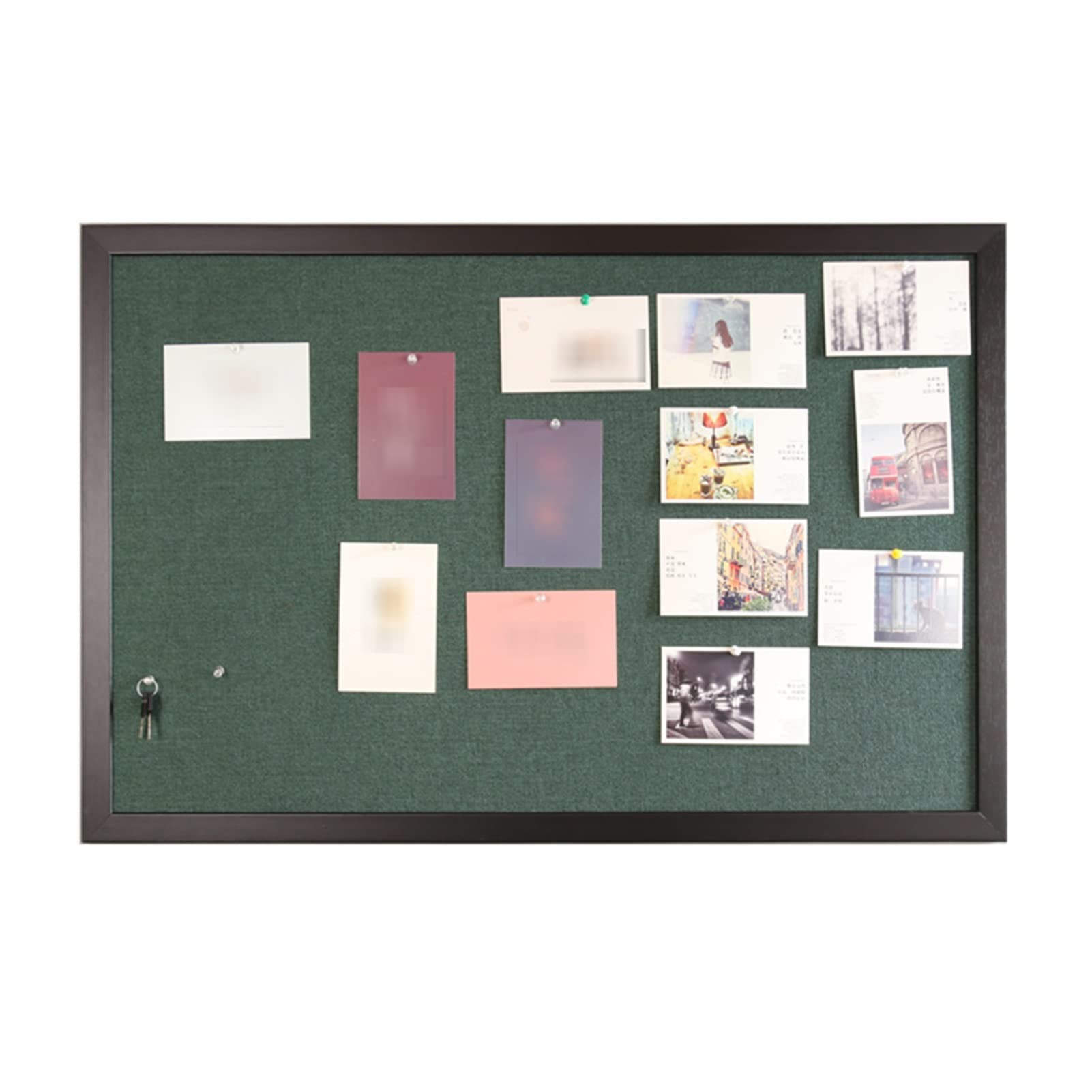 LIU- Holzrahmen-Pinwände Mit Grünem Leinen, An Der Wand Befestigte Pinnwände Dekorative Hängende Pinnwand Memo Vision Board Für Home Kitchen Office (Size : 45x60cm)