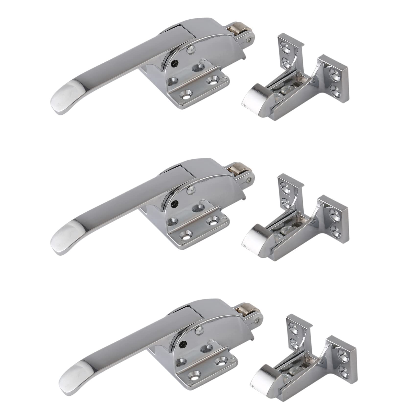 Hndhbfgrt Silver Tone 3X Stainless Steel Spring Loaded Walk In Freezer Cooler Door Handle
