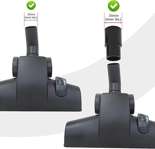 Miniatura 9 de EZ SPARES Compatible con cabezal de cepillo universal para aspiradora de 1 1/4 pulgadas y 1.260 in, 2 nuevas funciones a elegir (en el suelo y la