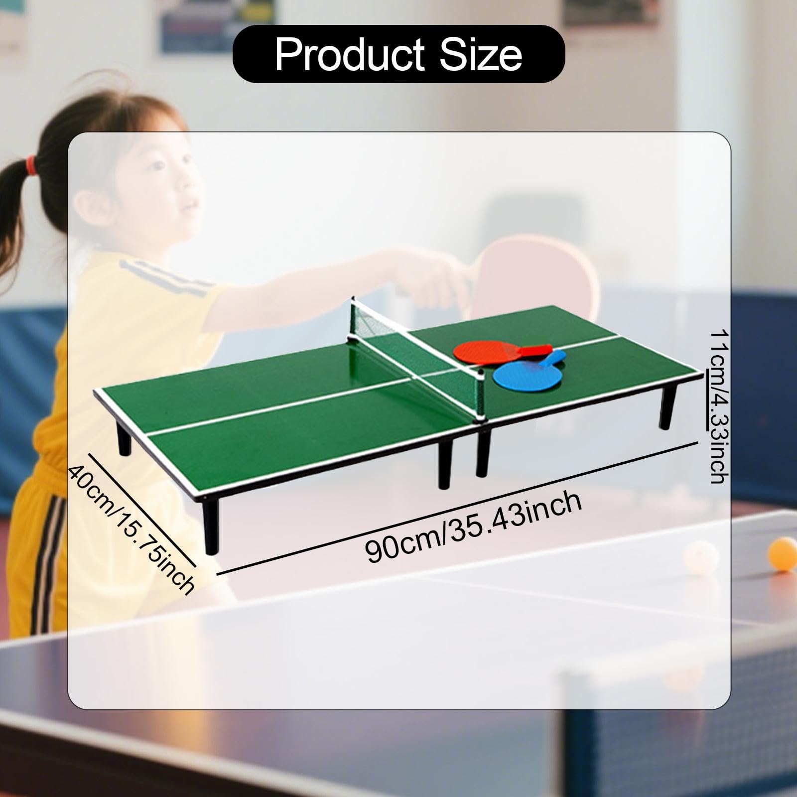 Mini Tavolo da Pong Portatile con 2 Racchette, Ideale per Bambini