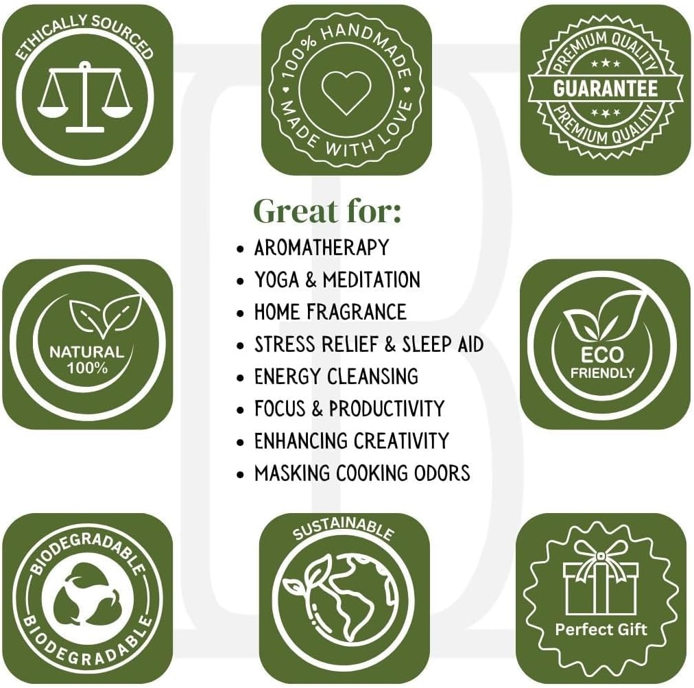 Handmade Wooden Backflow Incense Cone Dhoop Stick Burner Reverse Flow Waterfall Fountain Smoke Stand Ash Catcher Air Diffuser with 12 Incense Cones Home Room Decor Aromatherapy Yoga Meditation