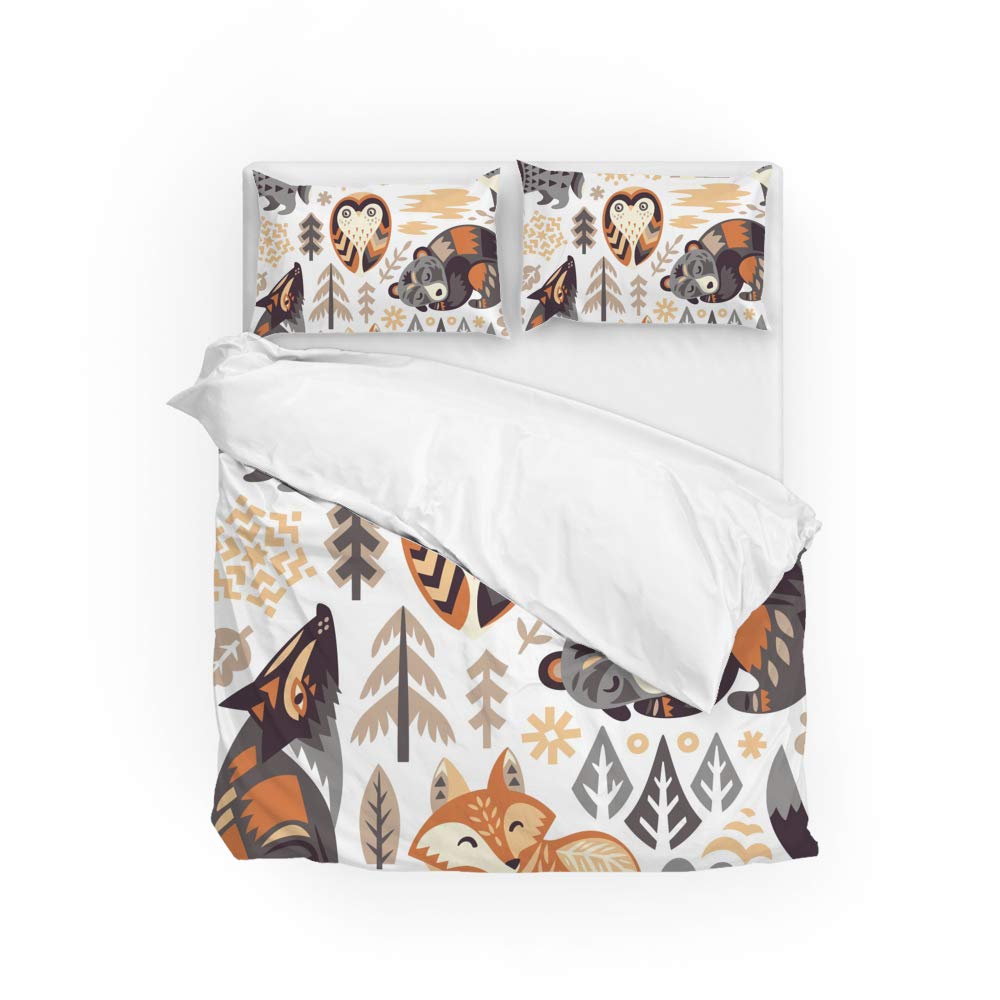 Parure de lit motif animal ultra doux et facile d'entretien toutes saisons