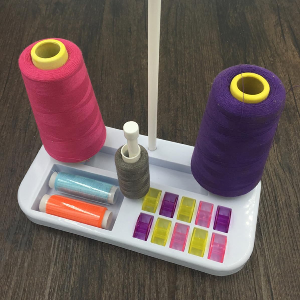Household Thread Stand Blue for Sewing Machine, 3 Spools