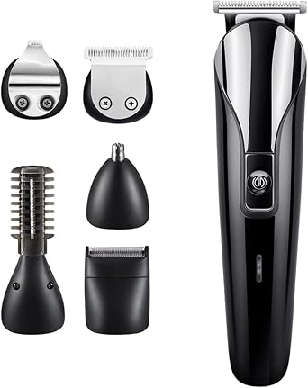 Mens Beard Trimmer, Stainless Steel T-Blade for Precision Facial Hair Trimming, Cordless Waterproof Wet/Dry Clipper