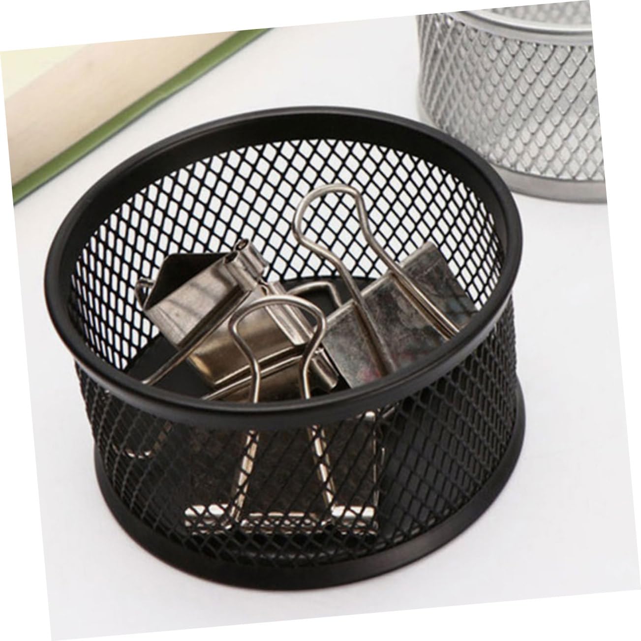 ERINGOGO 5pcs Box Large Storage Box Mesh Paper Clip Holder Iron Paper Clip Container Desk Organizers