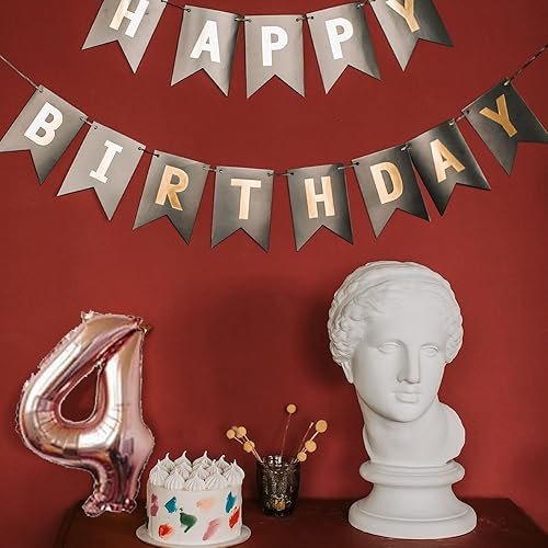 Miniatura 4 de 10 globos de Mylar de oro rosa de 16 pulgadas, globos de aluminio de oro rosa del 0 ~ 9 para decoración de cumpleaños, boda, fiesta, globos de