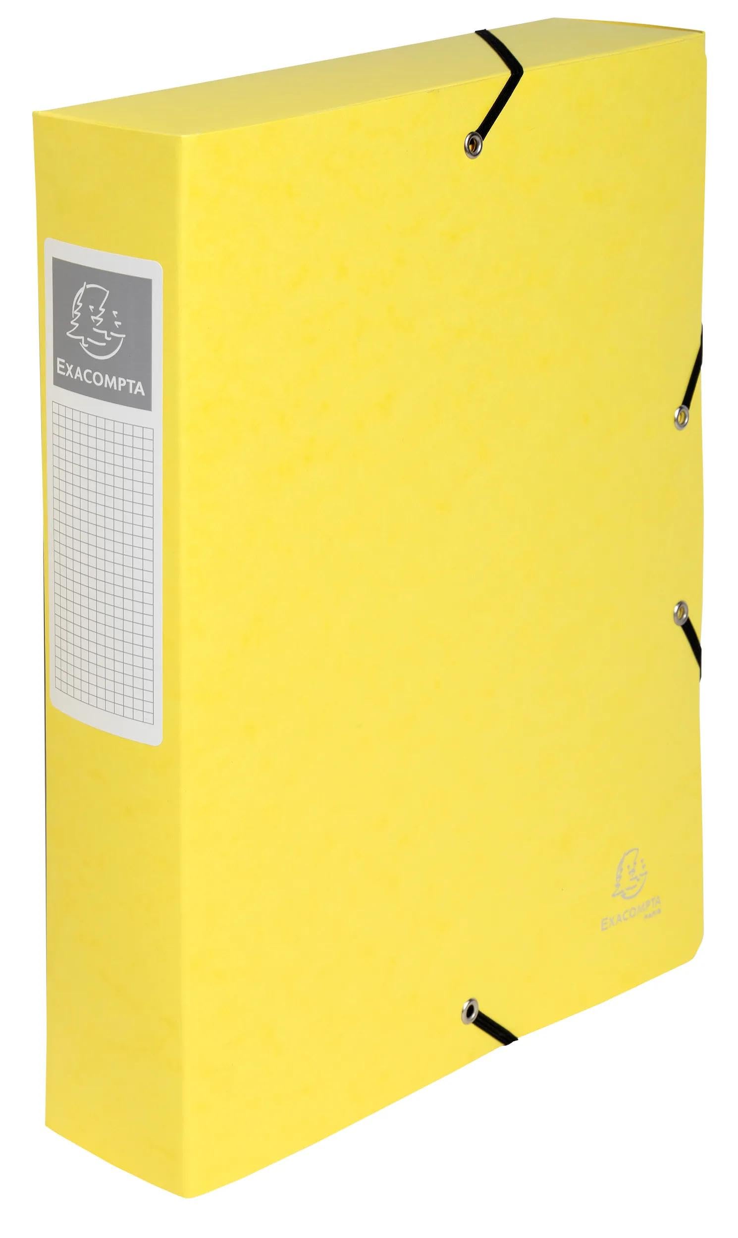 Exacompta - Rif. 59570E - 8 scatole per documenti Aquarello, dorso 6 cm, in carta lucida 600 g/m2, dimensioni 25 x 33 cm, per documenti A4, consegnate montate