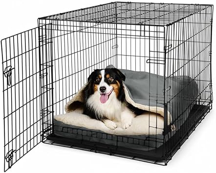 Snoozer Luxury Cozy Cave Crate Pet Bed with Microsuede, Small - Anthracite