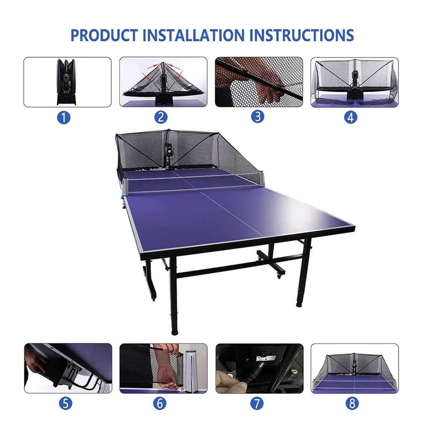 Robot da ping pong – Lanciatore automatico di palline da ping pong con 36 tipi di rotazione per praticare e allenarsi, ideale per lo sviluppo delle abilità e migliorare le prestazioni di gioco