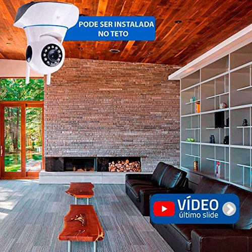 Câmera Ip Sem Fio Wifi Hd 720p Robo Wireless, Com áudio, Grava em Cartão Sd, com 2 Antenas e Visão N