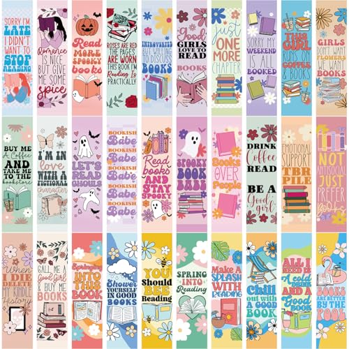 Bookish Bookmarks,Reader Bookmarks,Cute Book Bookmarks for Adult,Bookmarks for Kindle,Book Lovers Gifts(Double-Sided)