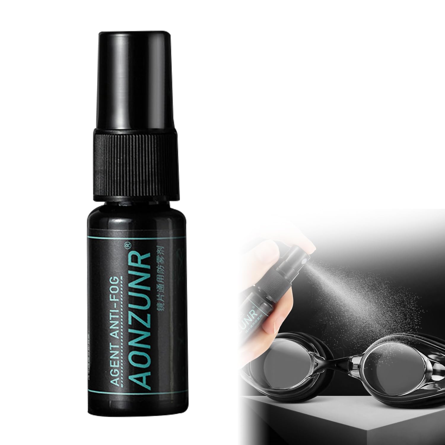 20ML Spray Antiappannamento, Premium Anti Fog Spray, per Maschere Sub e Occhialini Nuoto, Protezione Antiappannamento per Tutti i Vetri in Plastica per Una Visione Completa