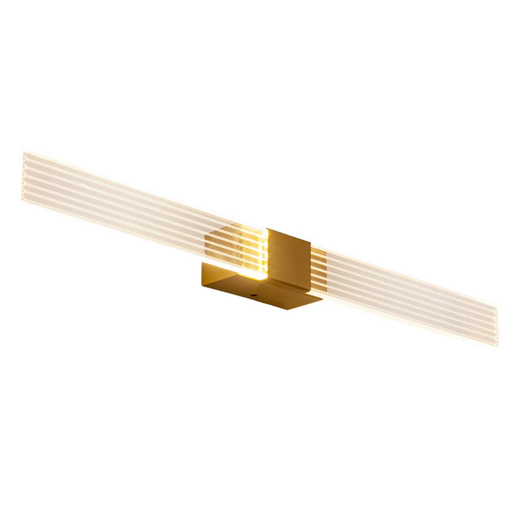 LED-Spiegel-Frontleuchte für den Innenbereich, ultrahelle Badezimmerspiegel-Schranklampe, Moderne energiesparende Wandlaterne, Kupfer + Acryl-Finish, Schminktischleuchte, Warmweiß, 3000 K