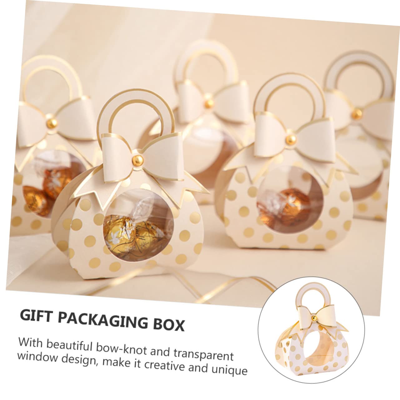 Mobestech 50 Stück Kreative Gastgeschenkboxen aus Papier mit Griff und Sichtfenster zum Aufbewahren von Süßigkeiten und Schokolade für Hochzeiten und Geburtstagsfeiern