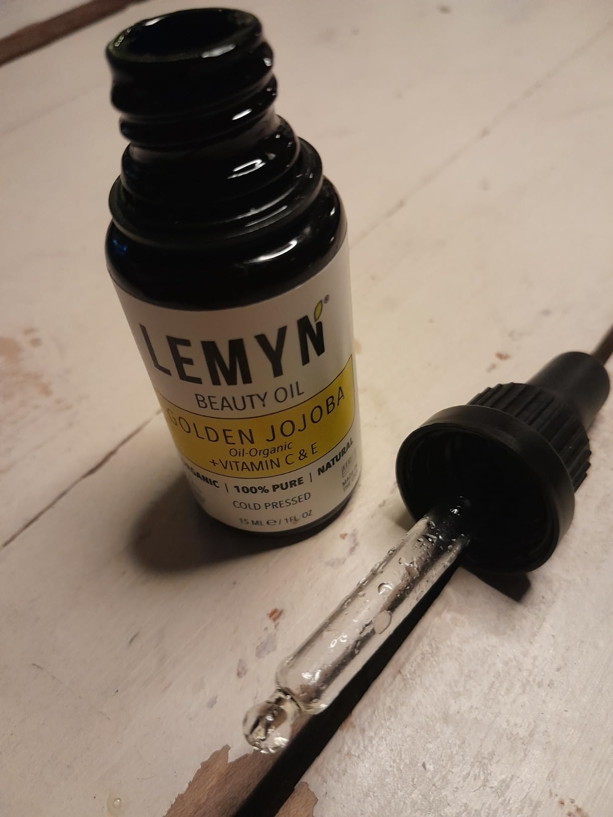 Lemyn Organics Golden Jojoba Oil | Supercharged with Clinically Proven THD Vitamin C | Freshly Made | Deep Hydration & Radiant Boost | Handcrafted Excellence from Santa Barbara
