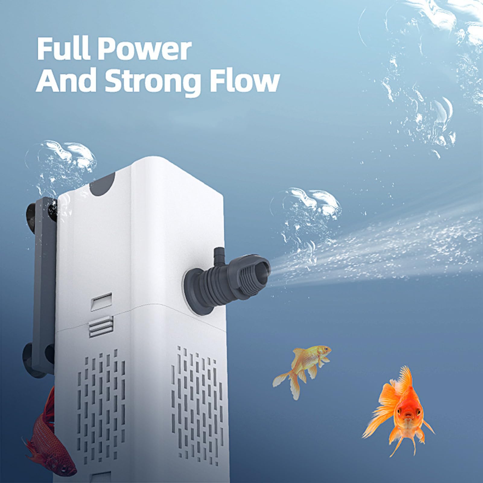 Kavolet Filtro para Acuario 15 W, Filtro Acuario Interno con Flujo máximo de 1000 l/h, Filtro Pecera para Tanques de Agua de 80-250L, Flujo de Aire Ajustable, silencioso y bajo Ruido