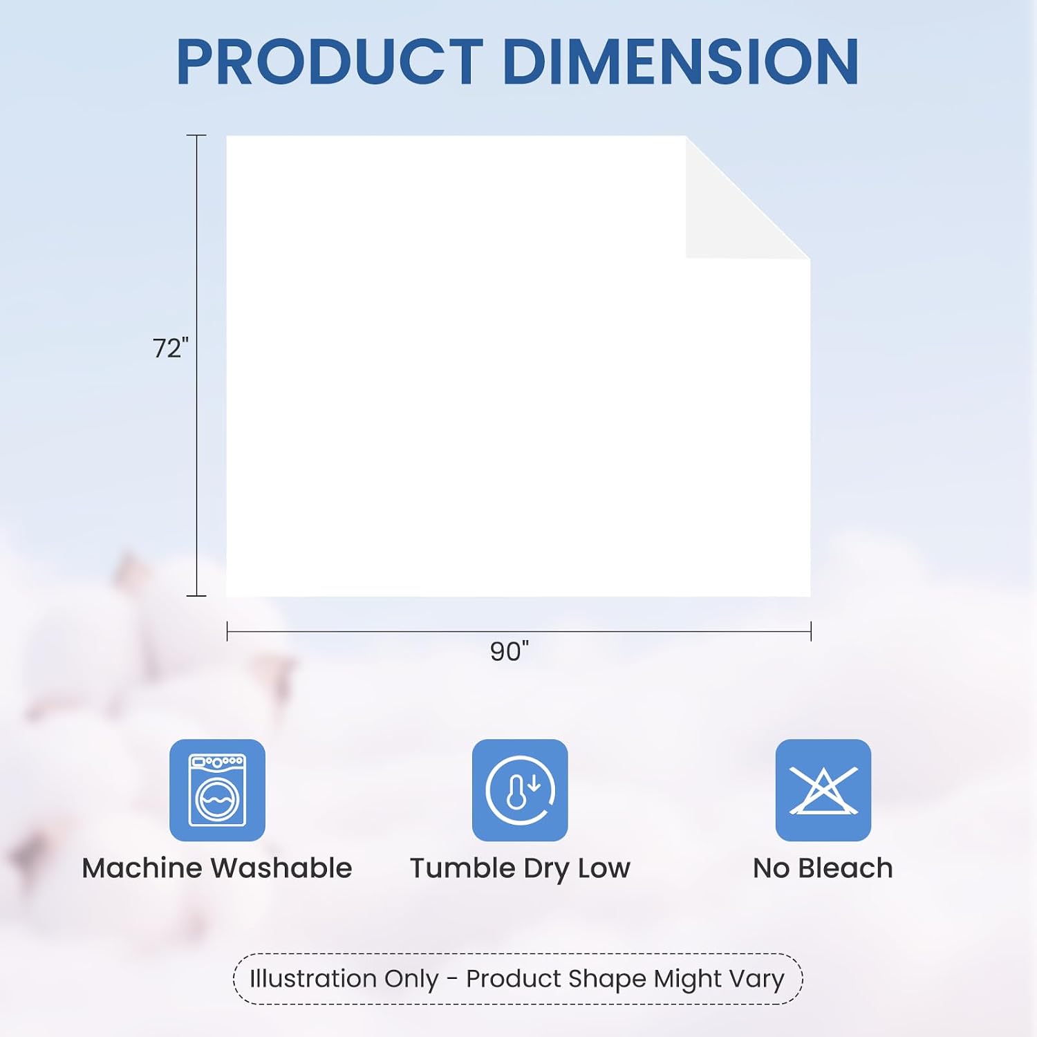 VelvySoffy 100% Cotton Blanket Twin Size 72x90 Inches, Breathable Skin-Friendly Soft Lightweight Bed Blanket, All Season for Bedroom, Sofa & Couch (White, 72"x90")