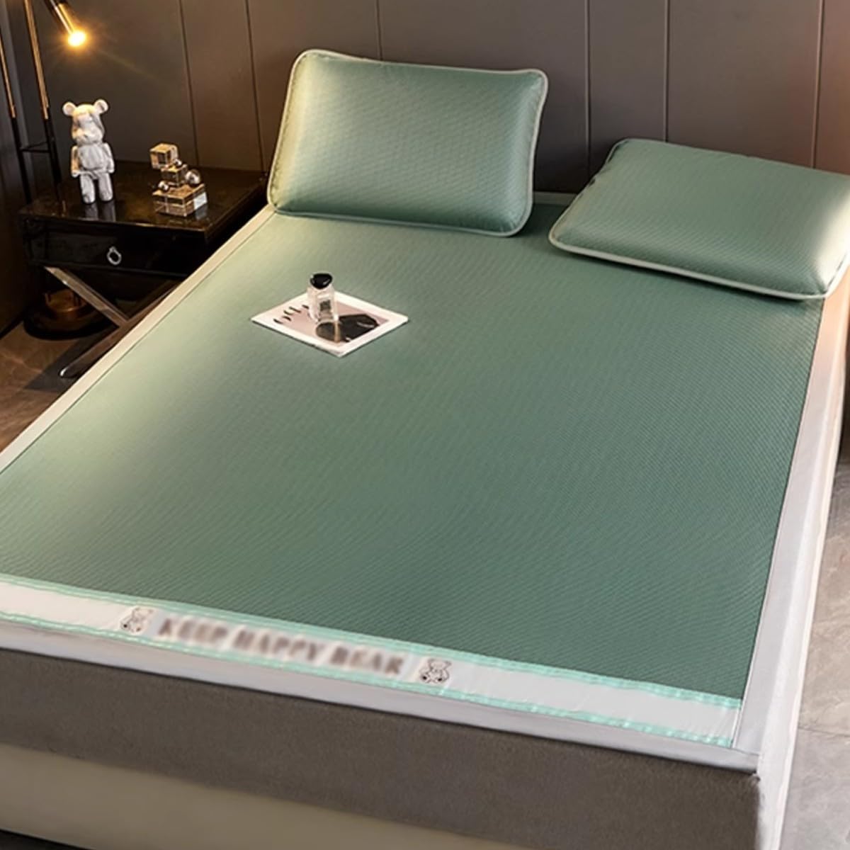 Ultra Cold Fiber Cooling Bed Cover, Zero Noise Turning Over Without Sticking to The Skin, Suitable for All Seasons in Dormitories and Homes(Gray,1.2 * 1.95m)