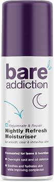Bare Addiction 50ml Moisturising Night Cream for Skincare and Clear Complexion that Soothes and Hydrate for up to 24 Hours For Smooth, Clear & Shine-Free Skin