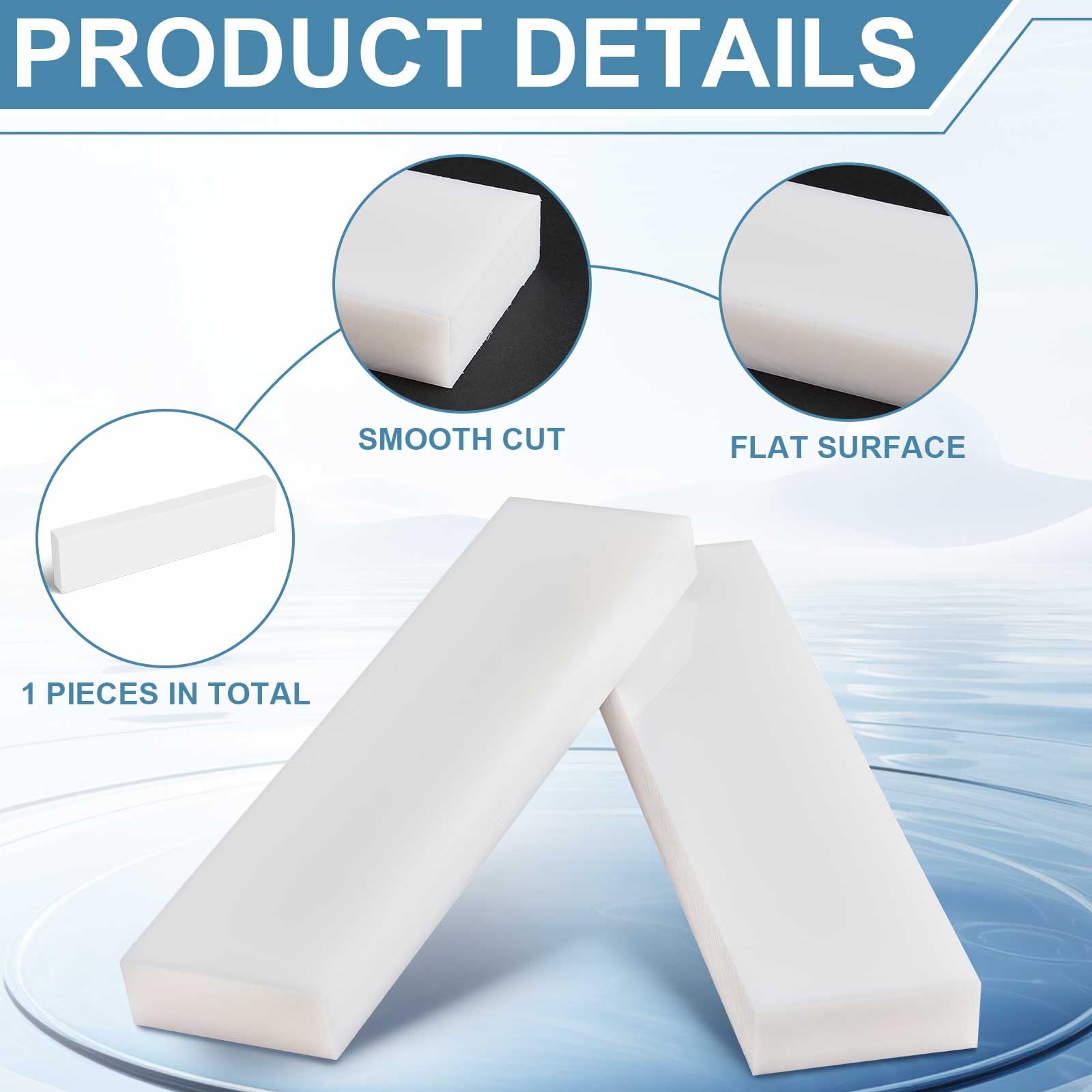 2 Pcs Hdpe Plastic Block 2 X 3 X 6, Polyethylene | Ubuy