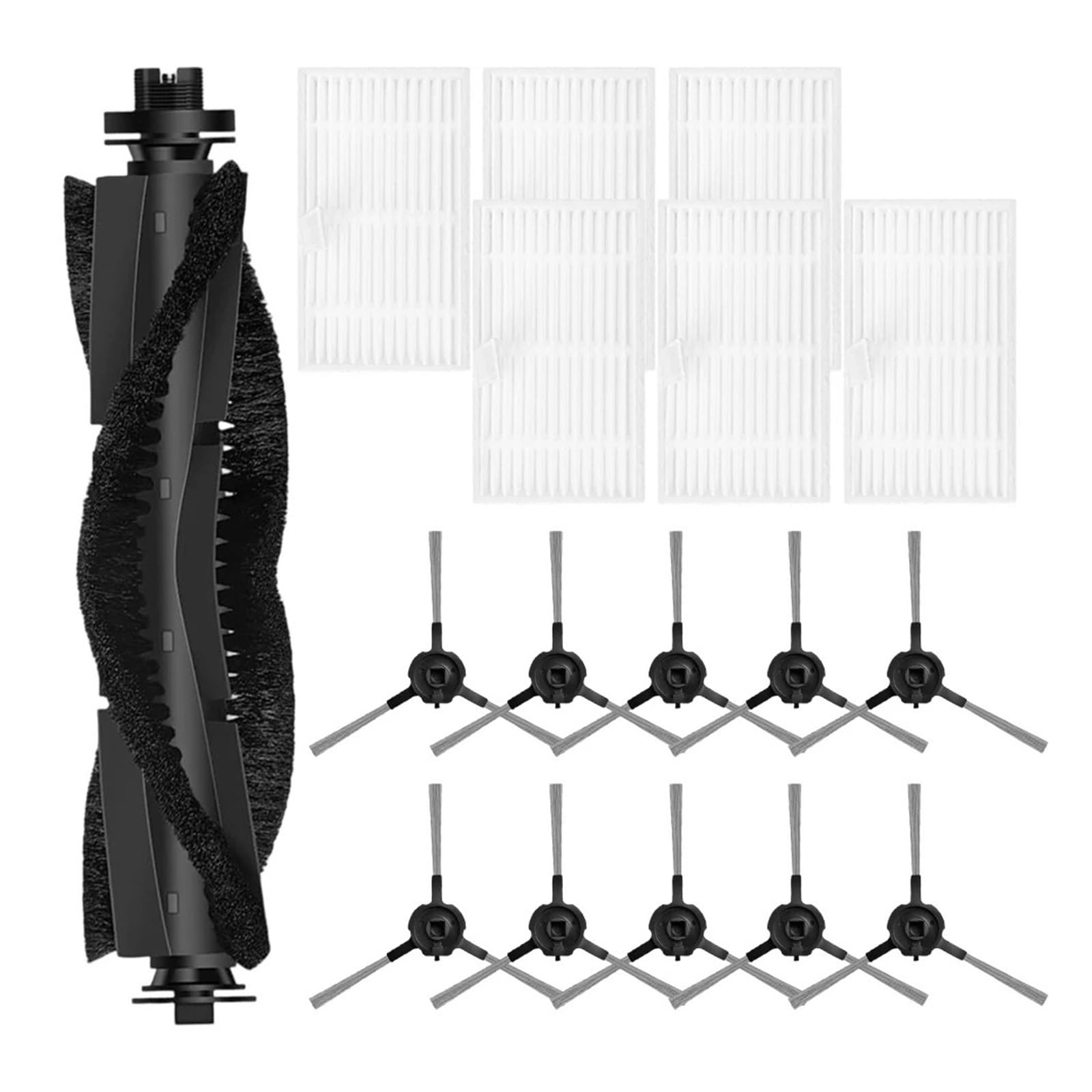 Kit de accesorios de cepillo y filtro, Compatible con Cleanova, | W7 W11 W15 y Compatible con aspiradoras robot Vexilar W7 W9 W11 W15(B)