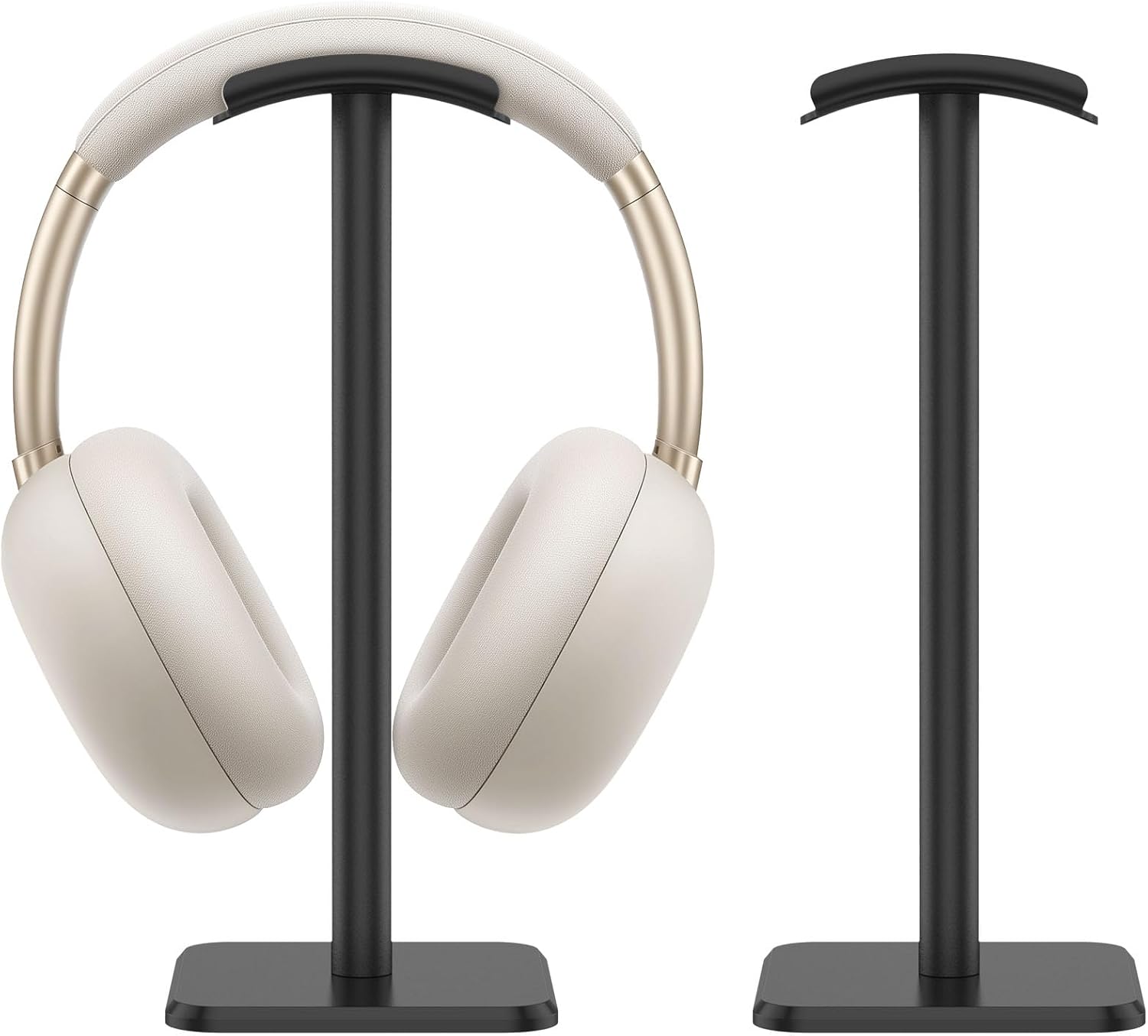 2 Pcs Headset Stand, 9.6inch Removable Headphone Holder, Stable Headphone Stand Space Saving Headphone Stand for Desk Practical Headphone Rack for Home Office Black