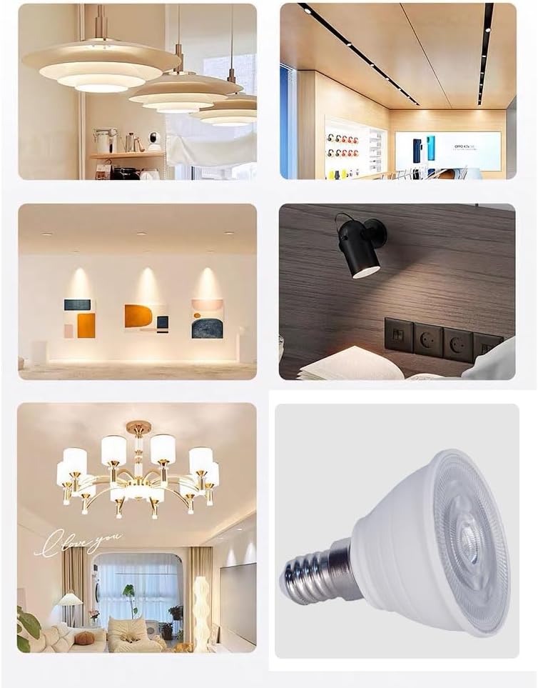 10-Pack PAR16 LED Light Bulb,E12 Base,Efficient 5 Watt Dimmable LED Bulbs,50 Watt Equivalent,500 Lumens (Neutral White 4000K)